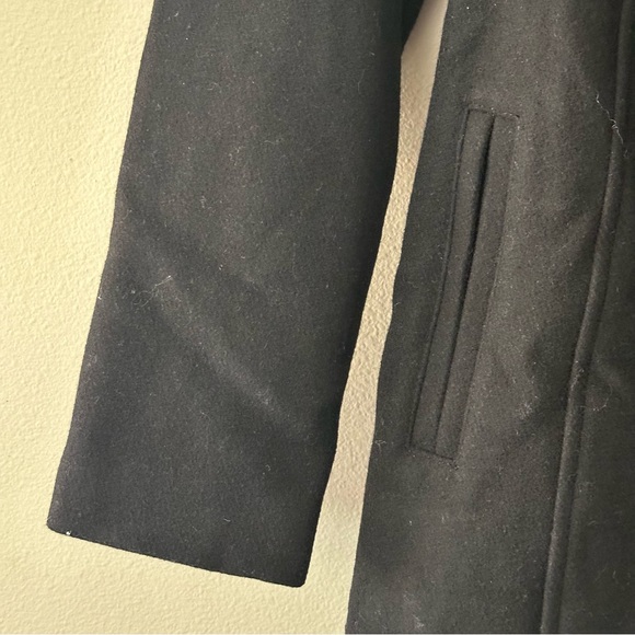 Vince Camuto Fall/Winter Wool Trench Coat Black Size XS - Picture 10 of 11